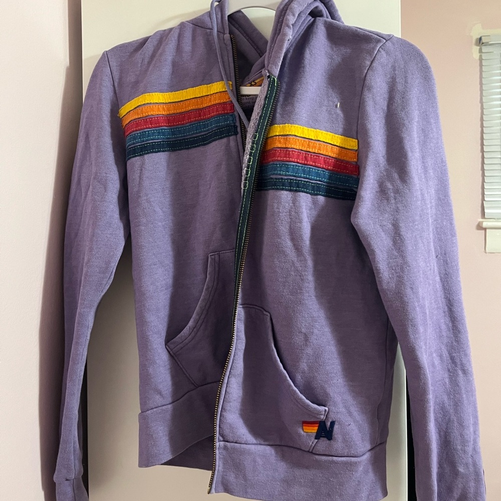 Purple aviator nation zip up